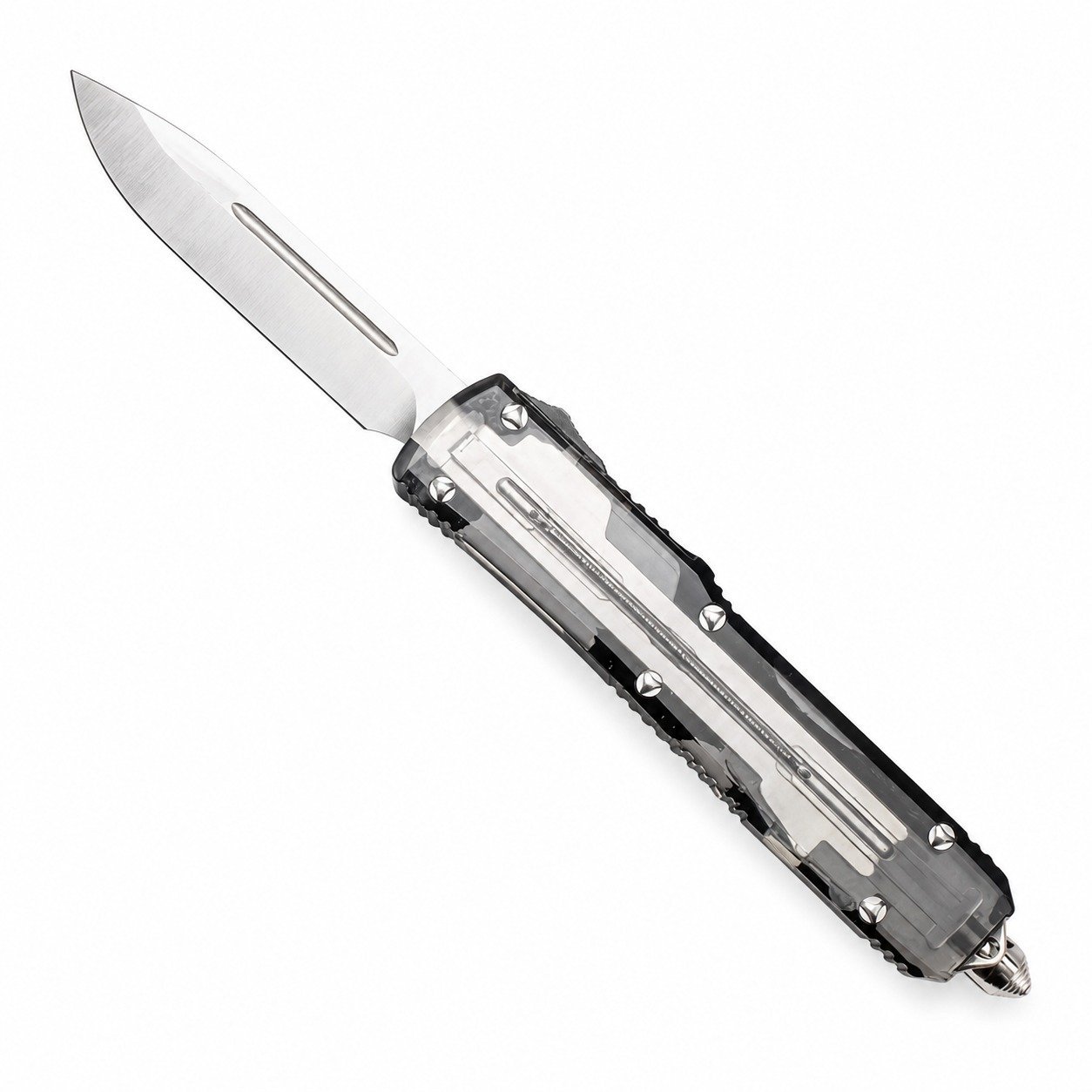 Clear Handle OTF Knife – Transparent Body